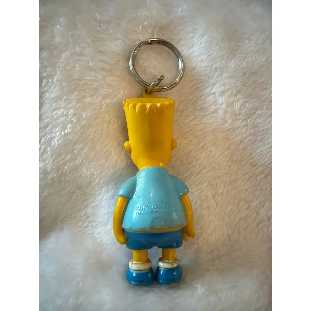 Vintage Bart Simpson Keychain Figure Matt Groening 1990 20th Century Fox 4